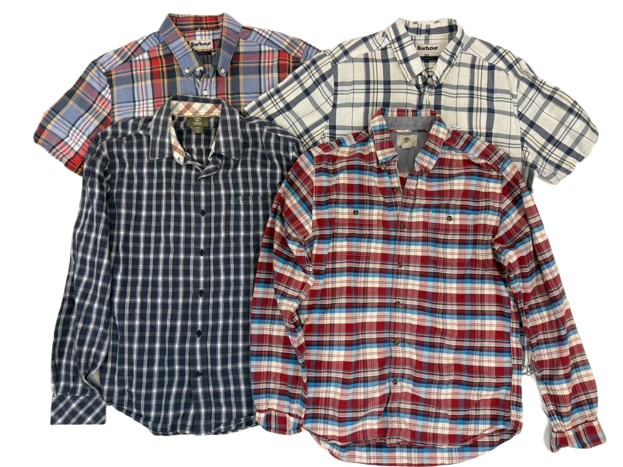 Lot 15 - Men's Designer Branded Wholesale Mixed Shirts Barbour and Timberland