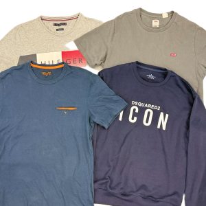 Lot 23 - Men's Designer Brands T-Shirts for Resale Tommy Hilfiger Levis Dsquared Barbour