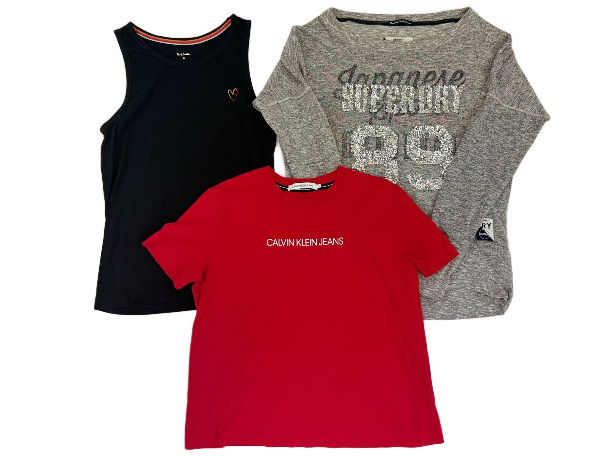 Lot 23 - Womens High End Luxury Designer T-Shirts Calvin Klein Paul Smith Superdry