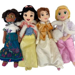 Lot 37 - Disney Store Plush Dolls Belle Snow White Repunzel Mirabel