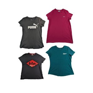 Lot 21 - Ladies Branded T-Shirt Bundle – Puma, Lee Cooper, Saltrock Reseller Job Lot