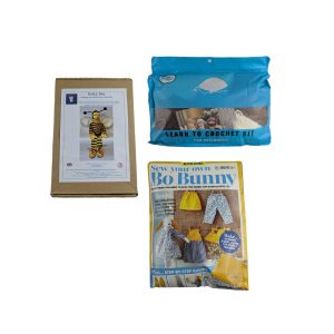 Lot 40 - Sewing & Crochet Craft Kit Bundle – Bo Bunny, Betty Bee Knitting & Beginner Learn to Crochet Set Reseller Lot x3
