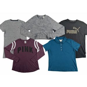 Lot 8 - Women’s Branded T-Shirt & Activewear Bundle – Nike Golf, Gymshark, Victoria’s Secret, Hollister, Puma