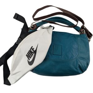 Lot 19 - Branded Bag Bundle – Betty Jackson Leather Handbag & Nike White Hip Bag Reseller Lot x2