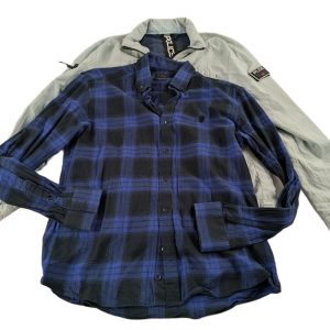 Lot 13 -Men’s Police Branded Clothing Bundle – Jacket (M) & Check Shirt (L) Smart Casual Reseller Lot x2