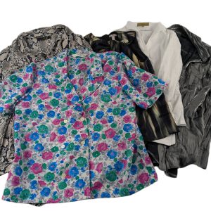 Lot 18 - BNWT & Vintage Women’s Blouse Bundle – H&M Evening Top, Dubarry, Bon Prix, St Michael’s Mixed Sizes Reseller Lot x5 (Copy)