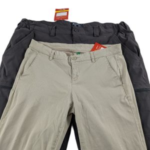 Lot 24 - Men’s Outdoor & Smart Trousers Bundle – Mountain Warehouse Walking Trousers 40” & Benetton Chinos 30” Reseller Lot x2