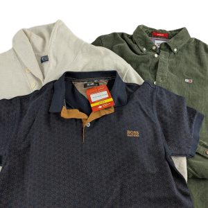 Lot 30 - Men’s Designer Clothing Bundle – Polo Ralph Lauren Jumper, Tommy Jeans Cord Shirt & Hugo Boss Polo Reseller Lot x3
